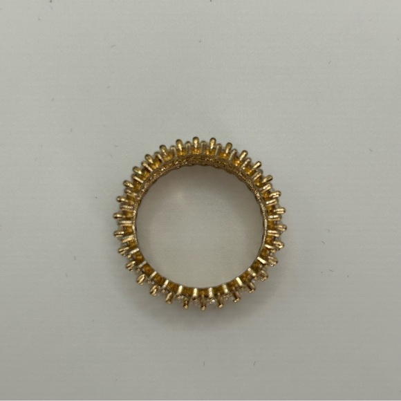 Baguette & Round Cut Wide Eternity Style Statement Band Ring | Size 7 - Picture 9 of 10